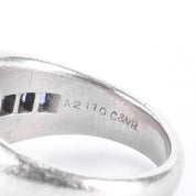 Platinum and Synthetic Sapphire Cabochon Ring