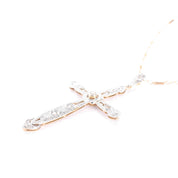 Art Deco Platinum, 18K Gold, & Diamond Cross Pendant