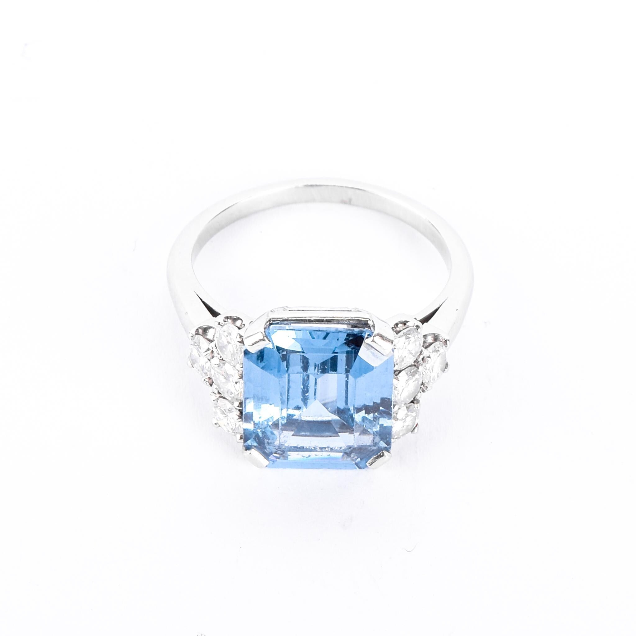 Platinum Natural Diamond & Spinel Cocktail Ring