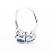 Platinum Natural Diamond & Spinel Cocktail Ring
