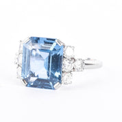 Platinum Natural Diamond & Spinel Cocktail Ring
