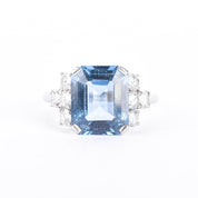 Platinum Natural Diamond & Spinel Cocktail Ring