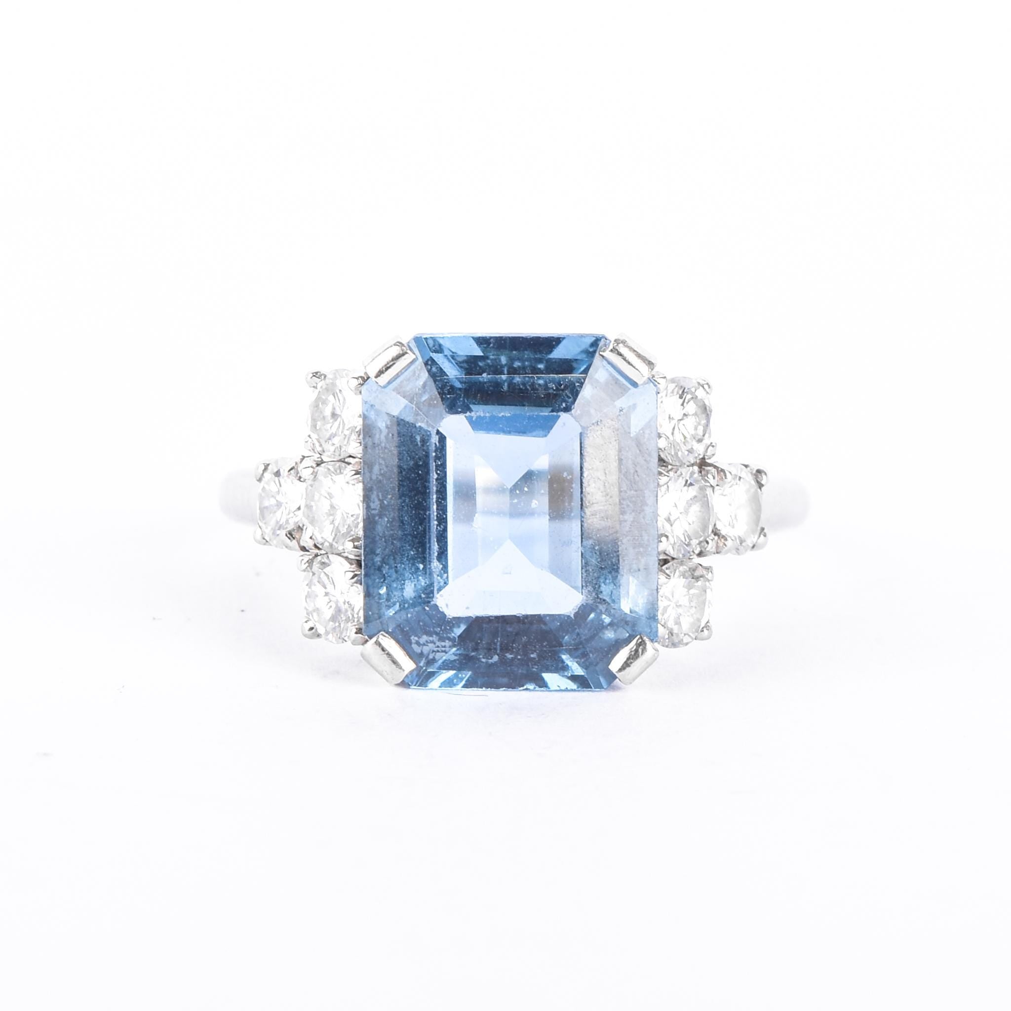 Platinum Natural Diamond & Spinel Cocktail Ring