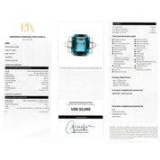 Platinum Natural Diamond & Spinel Cocktail Ring