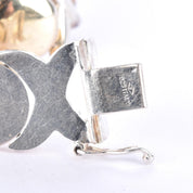 Sterling Silver & Gold Vermeil Italian "Hugs and Kisses" Collar Necklace