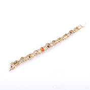 10K Gold Multi-Gemstone Slide Charm Bracelet