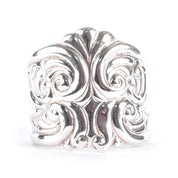 Taxco Sterling Silver Swirl Modernist Cuff Bracelet