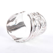 Taxco Sterling Silver Swirl Modernist Cuff Bracelet