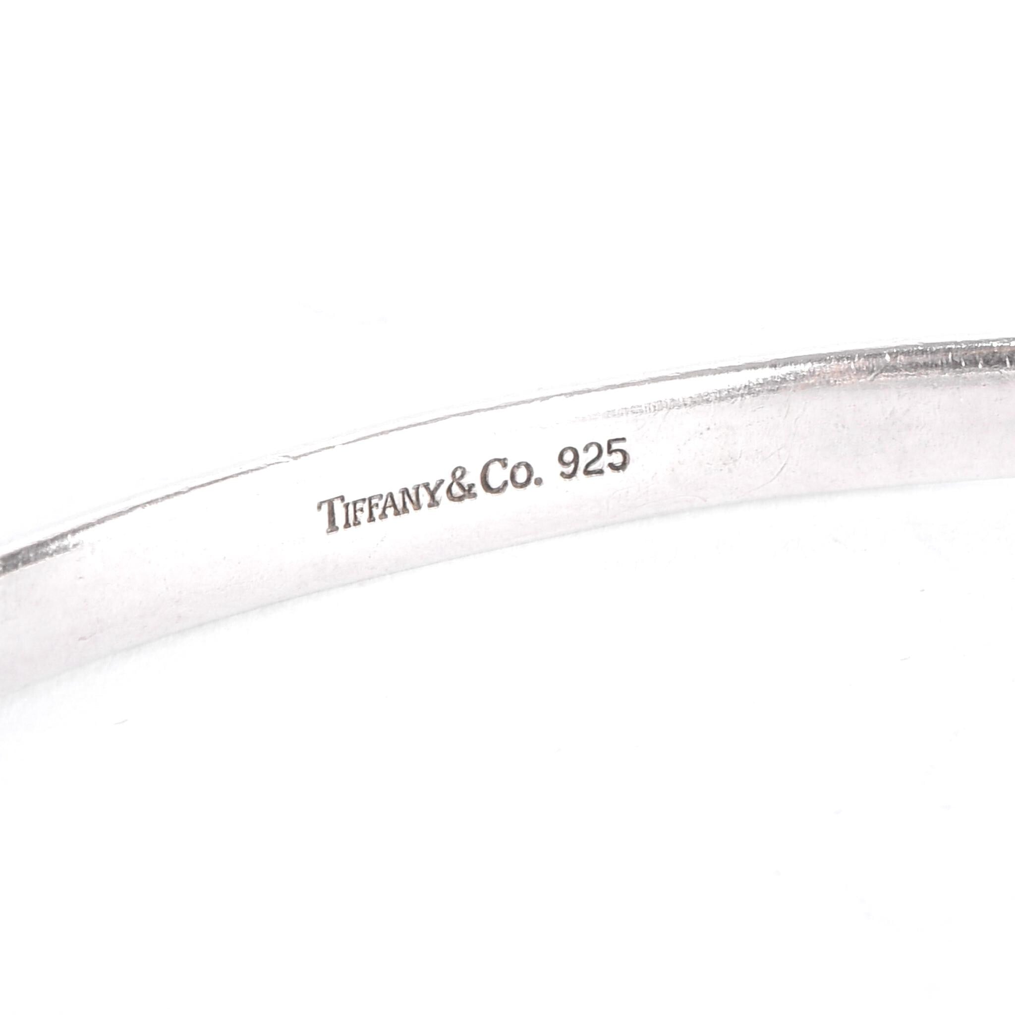 Sterling Silver Tiffany & Co. Infinity Interlocking Bangle Bracelet