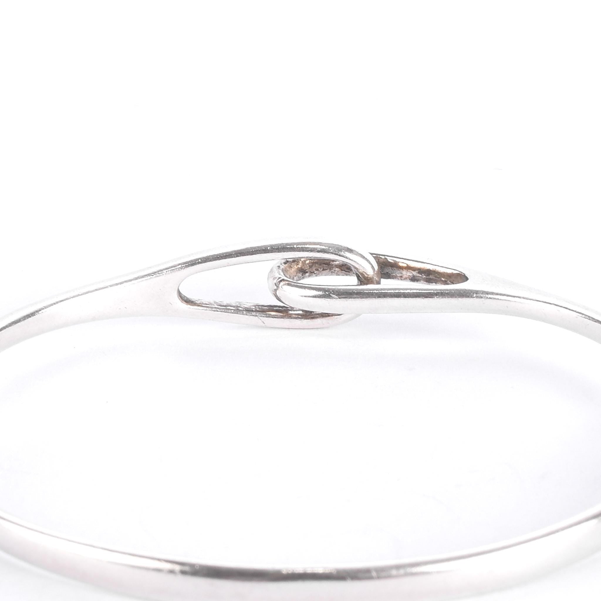 Sterling Silver Tiffany & Co. Infinity Interlocking Bangle Bracelet