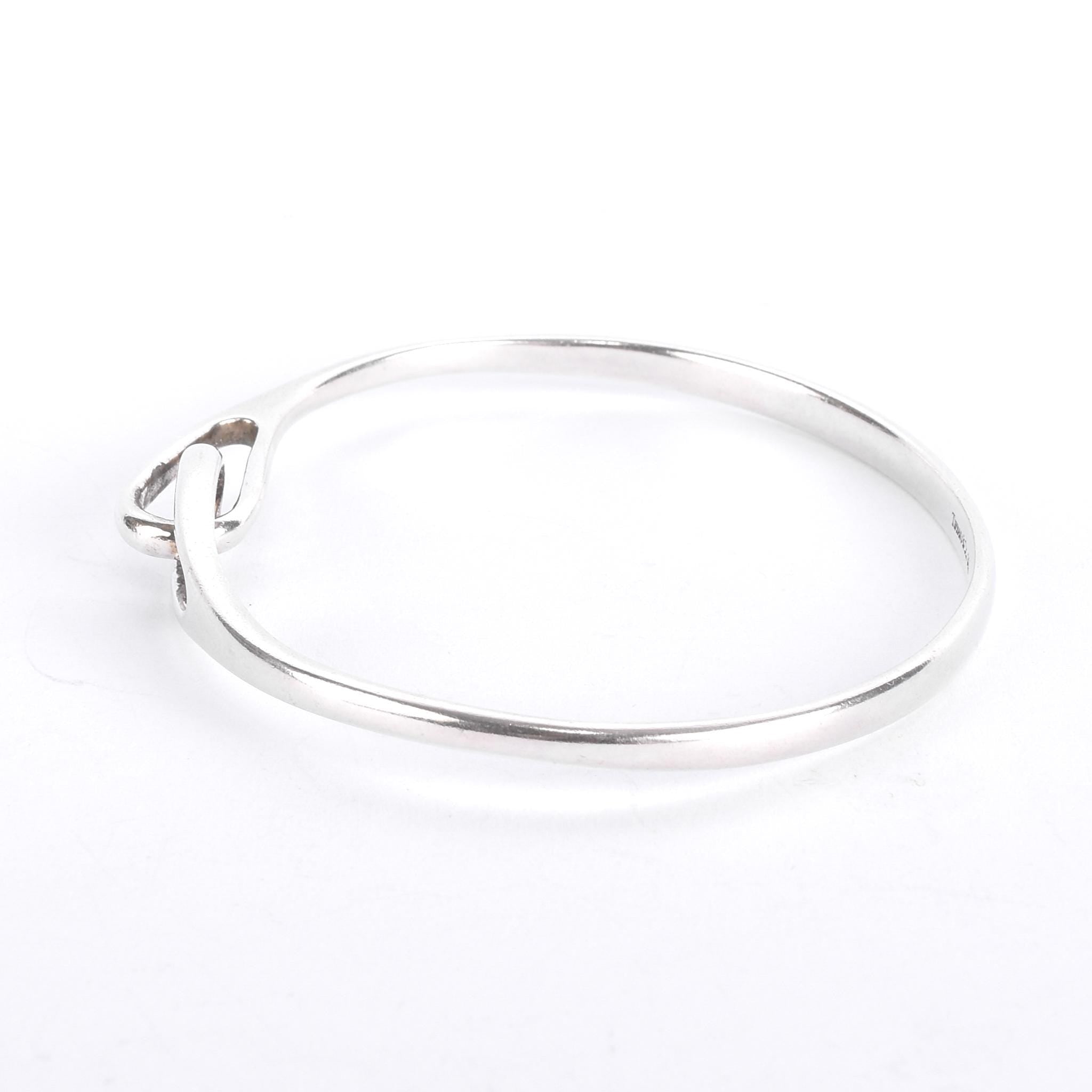 Sterling Silver Tiffany & Co. Infinity Interlocking Bangle Bracelet