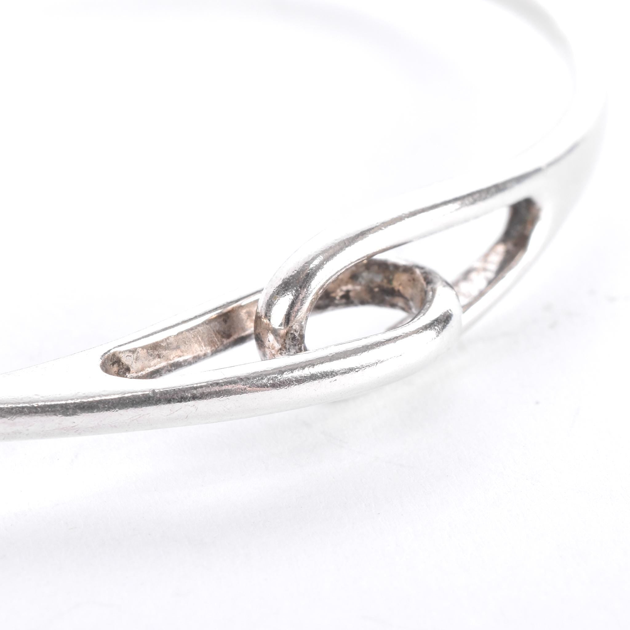Sterling Silver Tiffany & Co. Infinity Interlocking Bangle Bracelet