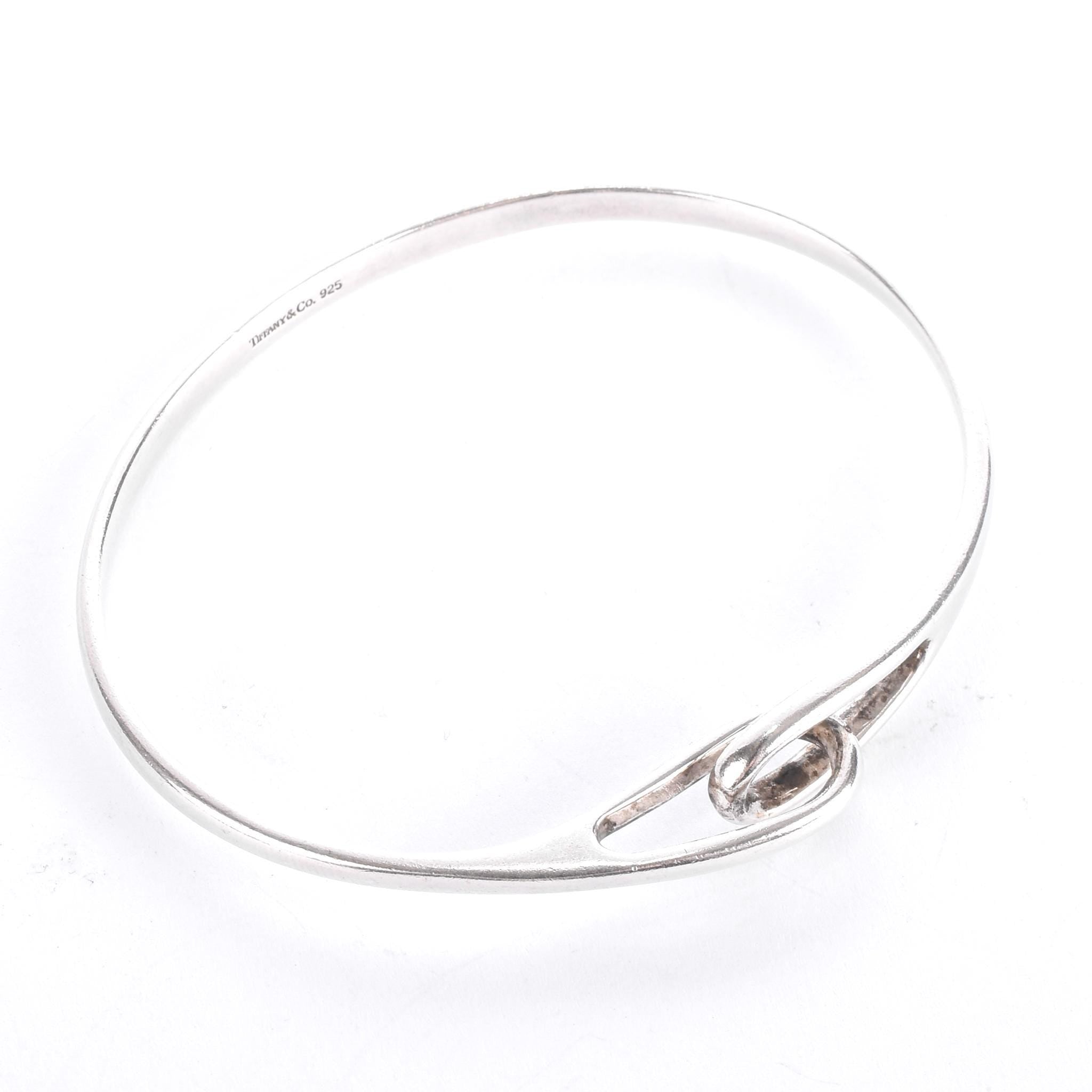 Sterling Silver Tiffany & Co. Infinity Interlocking Bangle Bracelet