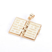 14K Gold Holy Bible Lord's Prayer Pendant