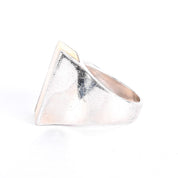 1980s Joachim S'Paliu Sterling Silver & Bone Inlay Ring