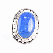 Native Sterling Silver & Lapis Lazuli Statement Ring