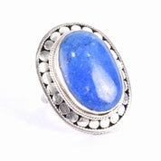 Native Sterling Silver & Lapis Lazuli Statement Ring