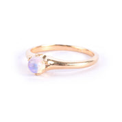 14K Gold & Opal Cabochon Solitaire Ring