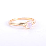 14K Gold & Opal Cabochon Solitaire Ring