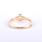 14K Gold & Opal Cabochon Solitaire Ring