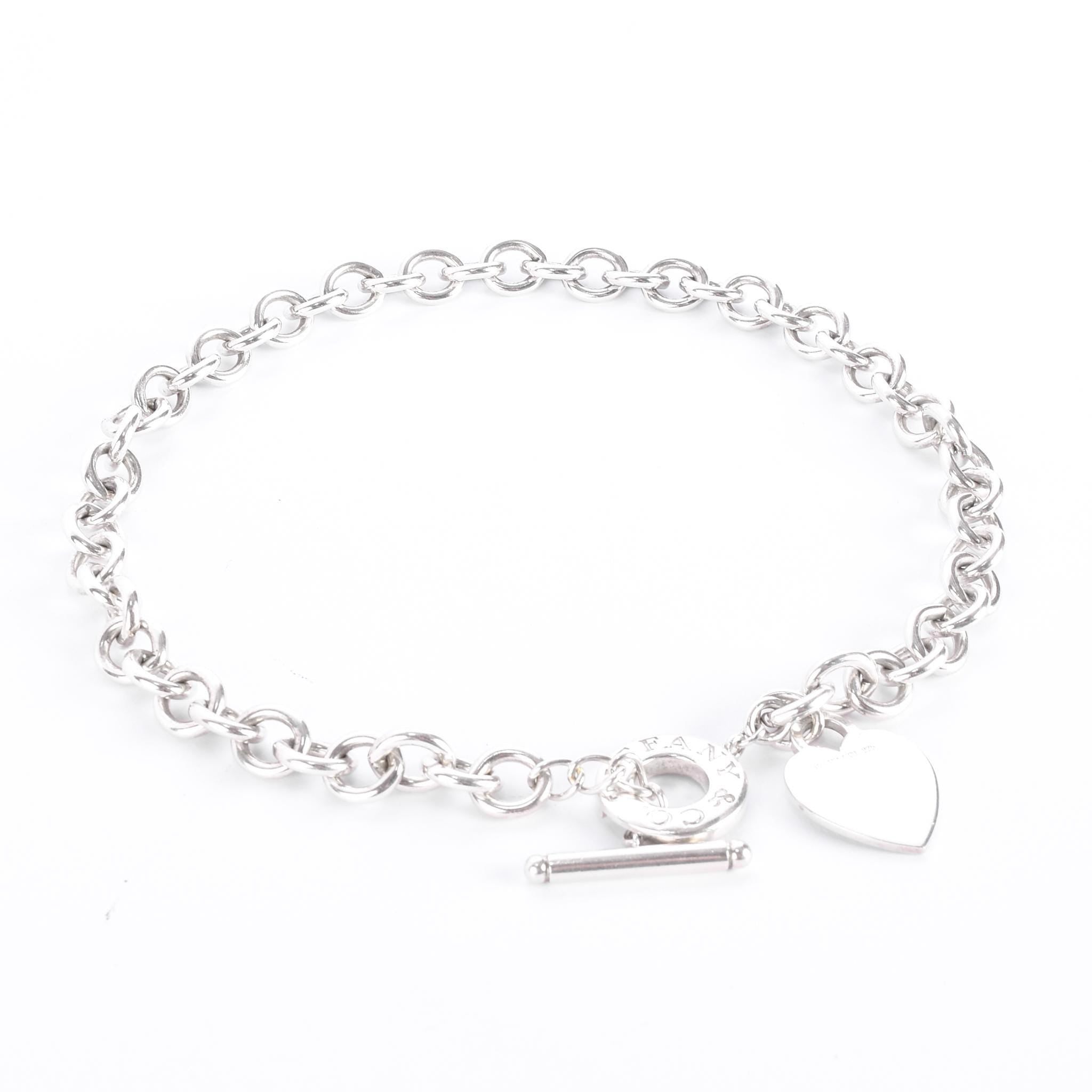 Tiffany & Co. Sterling Silver Heart Tag Toggle Clasp Necklace