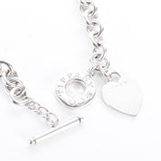 Tiffany & Co. Sterling Silver Heart Tag Toggle Clasp Necklace