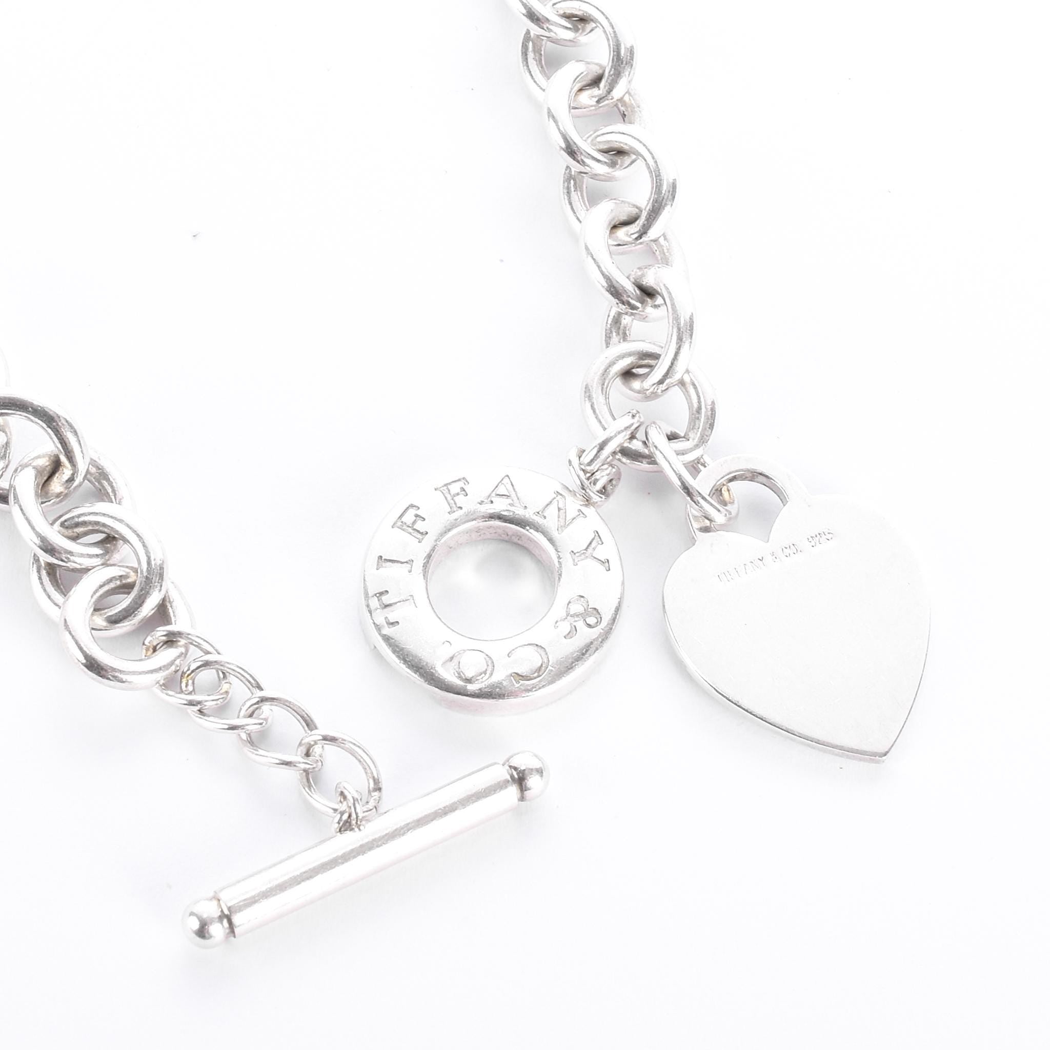Tiffany & Co. Sterling Silver Heart Tag Toggle Clasp Necklace