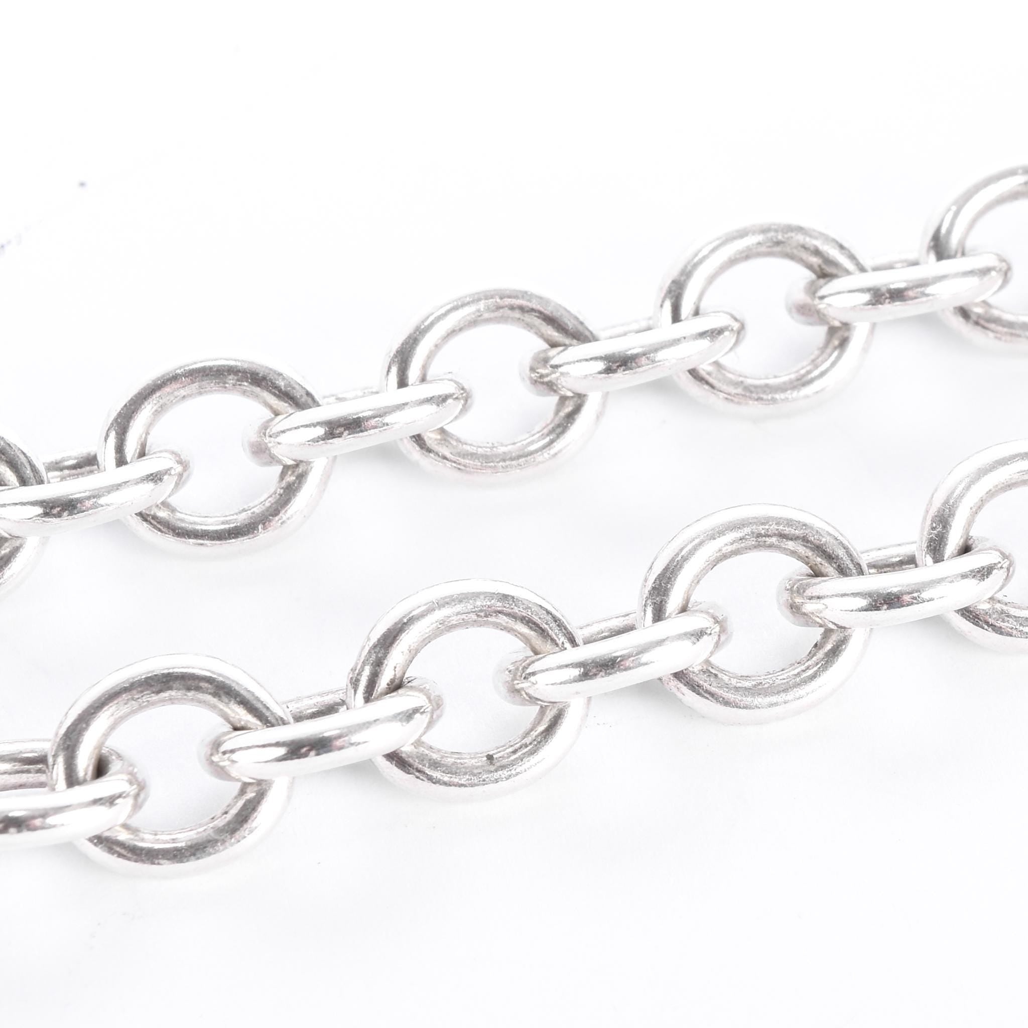 Tiffany & Co. Sterling Silver Heart Tag Toggle Clasp Necklace