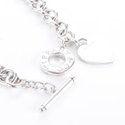 Tiffany & Co. Sterling Silver Heart Tag Toggle Clasp Necklace