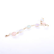 14K Gold Pastel Multi-Gemstone Scarab Bracelet