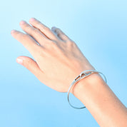Sterling Silver Tiffany & Co. Infinity Interlocking Bangle Bracelet