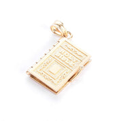 14K Gold Holy Bible Lord's Prayer Pendant