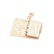 14K Gold Holy Bible Lord's Prayer Pendant