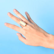 1980s Joachim S'Paliu Sterling Silver & Bone Inlay Ring