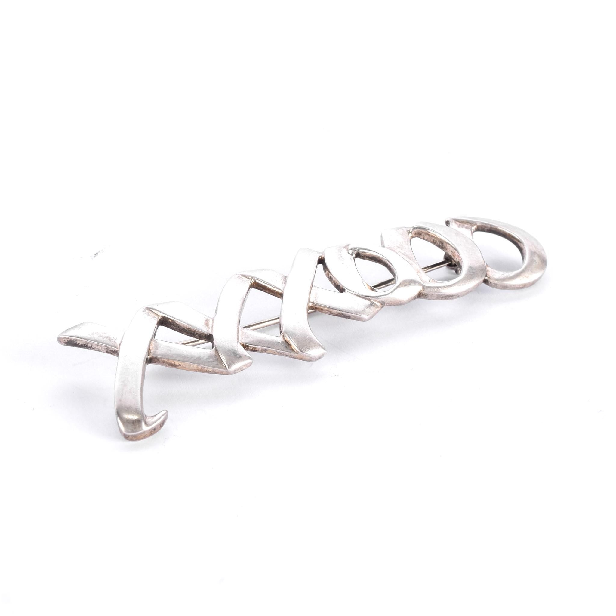 Sterling Silver Tiffany & Co. Paloma Picasso "Hugs and Kisses" XO Brooch