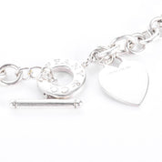 Tiffany & Co. Sterling Silver Heart Tag Toggle Clasp Necklace