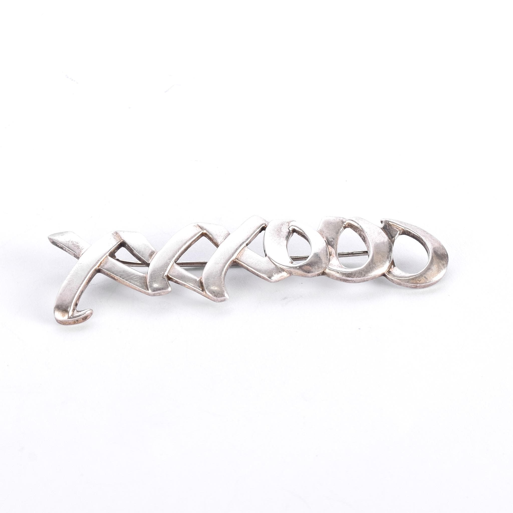Sterling Silver Tiffany & Co. Paloma Picasso "Hugs and Kisses" XO Brooch