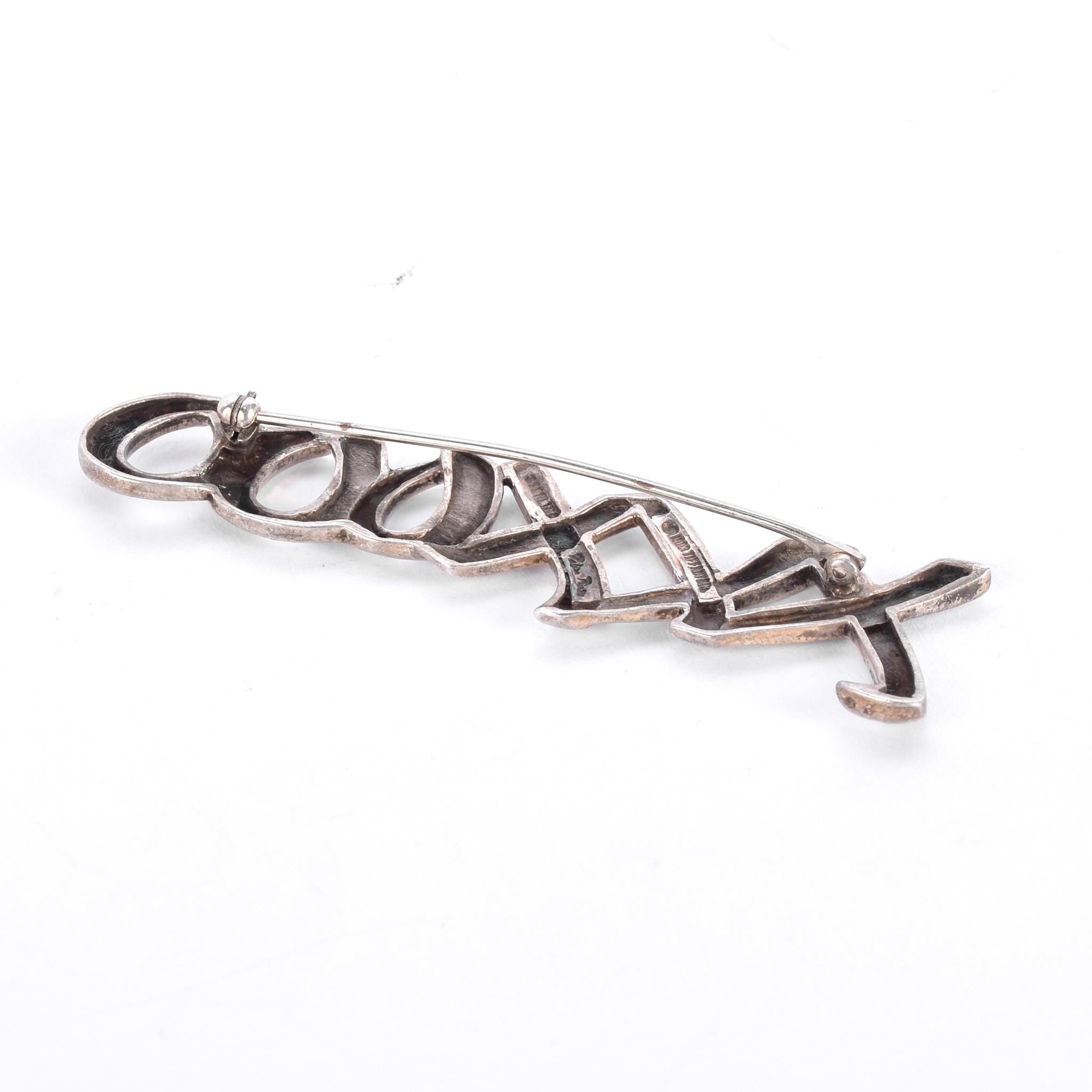 Sterling Silver Tiffany & Co. Paloma Picasso "Hugs and Kisses" XO Brooch