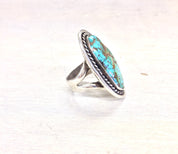 Vintage Turquoise Ring | Vintage Ring | Turquoise Stone | Statement Piece | Ring | Jewelry | Vintage Jewelry | Large Turquoise Ring