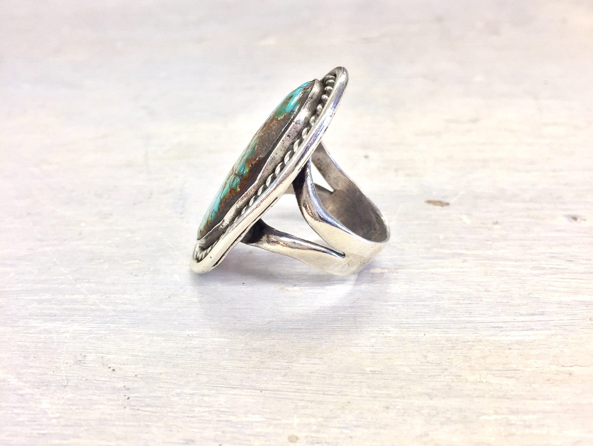 Vintage Turquoise Ring | Vintage Ring | Turquoise Stone | Statement Piece | Ring | Jewelry | Vintage Jewelry | Large Turquoise Ring