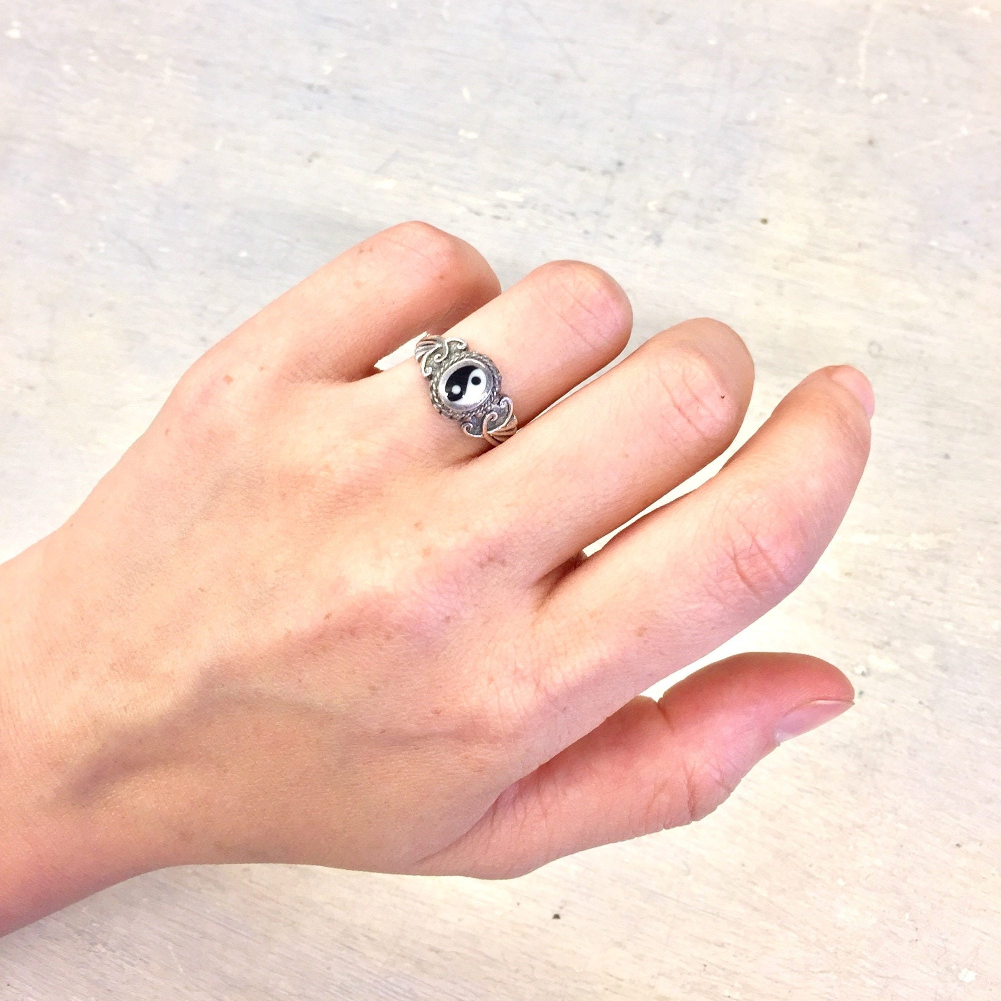 Sterling Silver Ring | Yin Yang | Vintage Ring | Yin Yang Ring | 90's Fashion | Vintage Jewelry | Vintage Sterling Silver | Sterling Jewelry