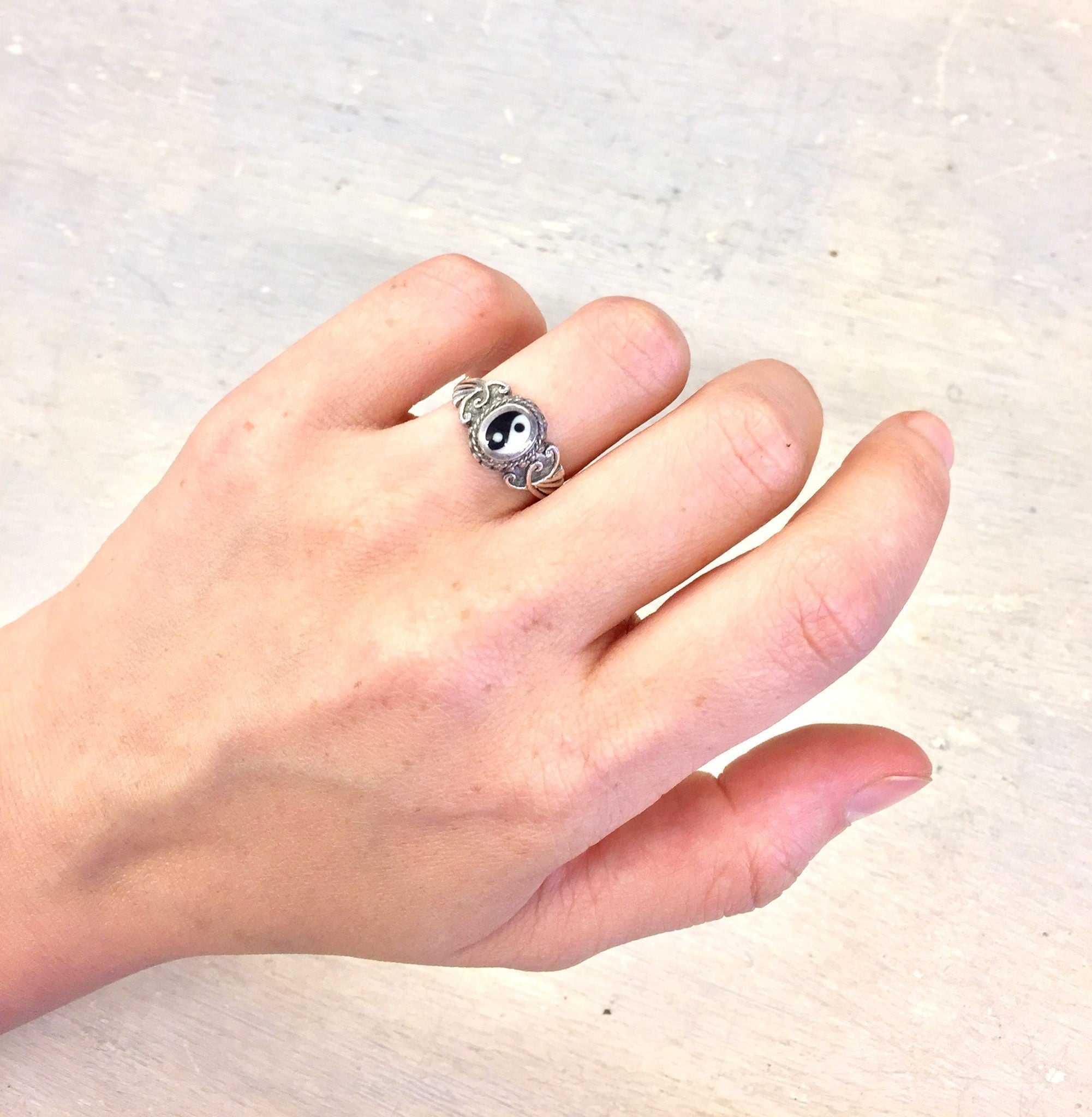 Sterling Silver Ring | Yin Yang | Vintage Ring | Yin Yang Ring | 90's Fashion | Vintage Jewelry | Vintage Sterling Silver | Sterling Jewelry