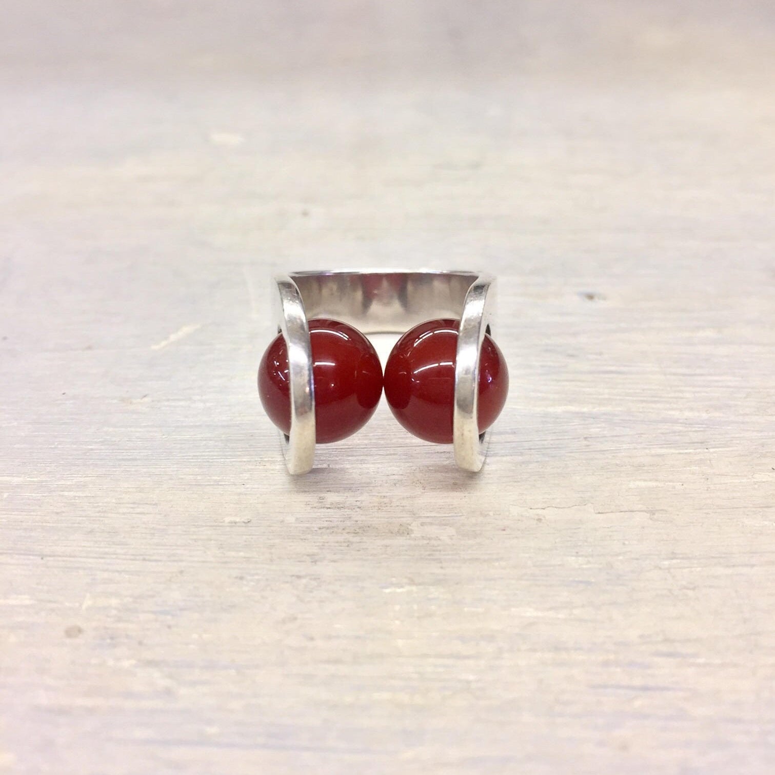 Sterling Jewelry | Sterling Silver Ring | Taxco Jewelry | Carnelian Stone | Celia Harms Jewelry | Vintage Jewelry | Vintage Ring | Ring