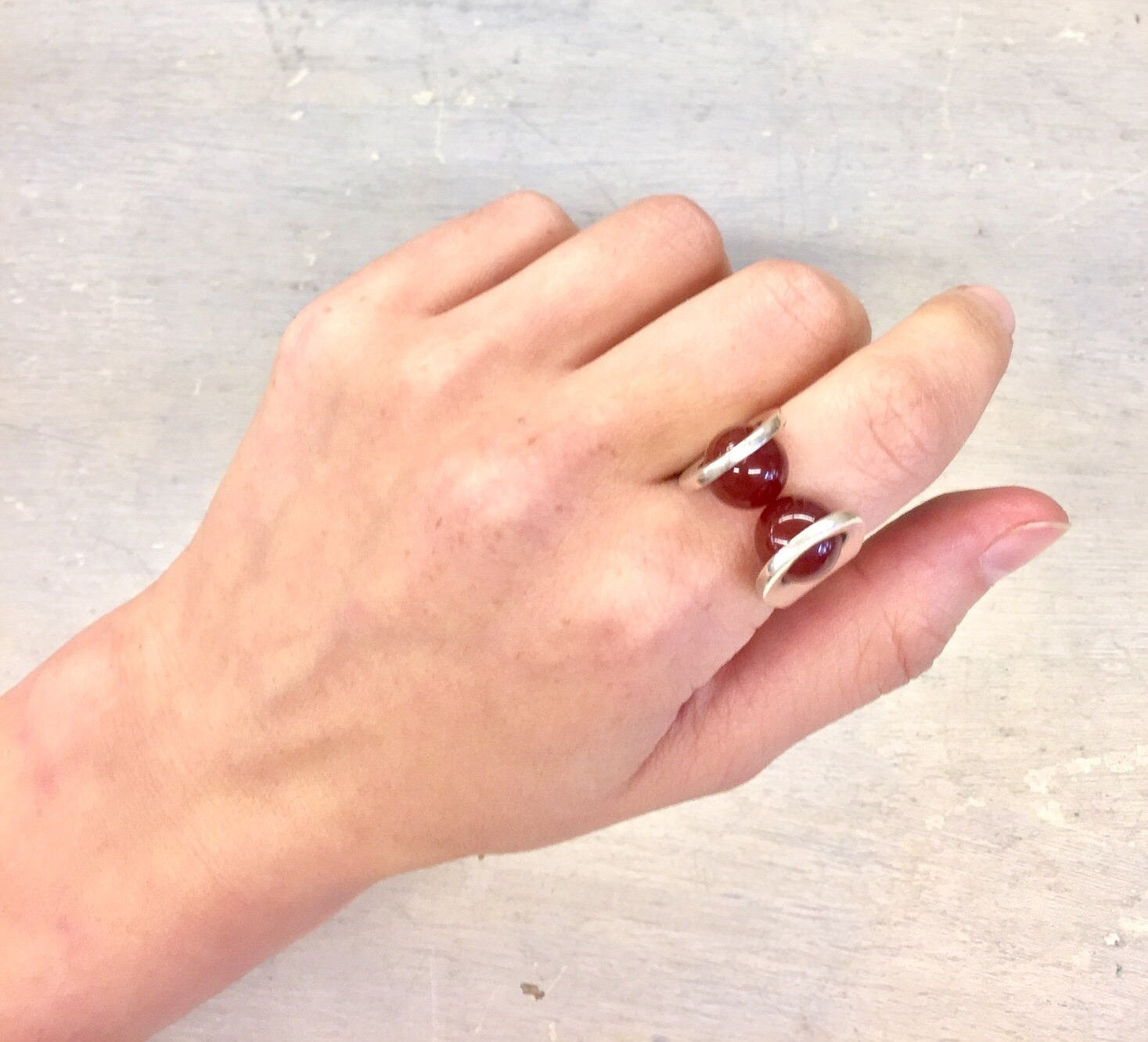Sterling Jewelry | Sterling Silver Ring | Taxco Jewelry | Carnelian Stone | Celia Harms Jewelry | Vintage Jewelry | Vintage Ring | Ring