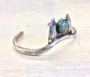 Vintage Sterling Silver Cuff Bracelet | Vintage Jewelry | Turquoise Bracelet | south west Turquoise | Cuff Bracelet | Feather Jewelry | gift
