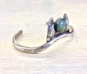 Vintage Sterling Silver Cuff Bracelet | Vintage Jewelry | Turquoise Bracelet | south west Turquoise | Cuff Bracelet | Feather Jewelry | gift