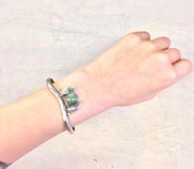 Vintage Sterling Silver Cuff Bracelet | Vintage Jewelry | Turquoise Bracelet | south west Turquoise | Cuff Bracelet | Feather Jewelry | gift