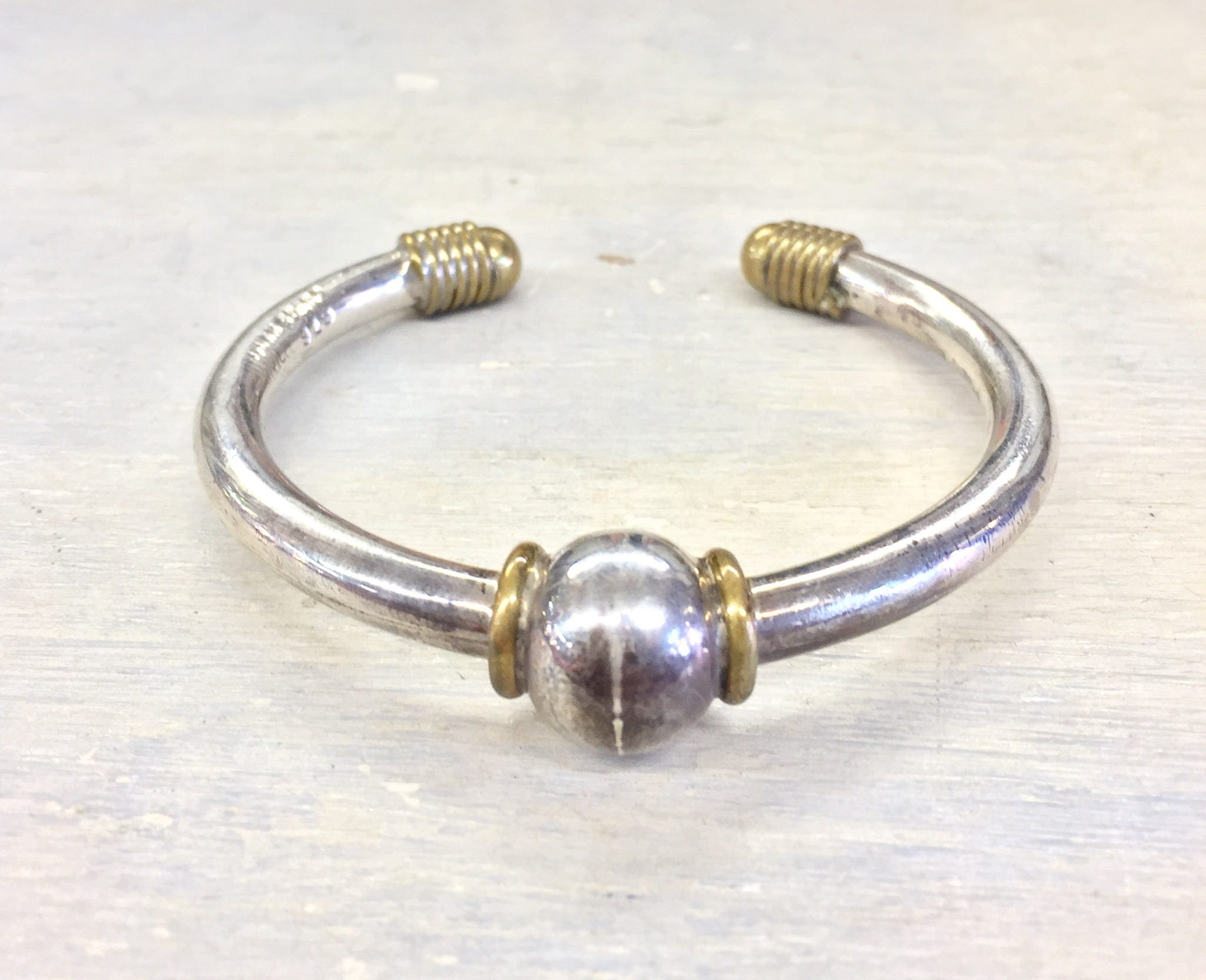 Silver Bracelet | Silver Cuff | Sterling Silver | Silver Jewelry | Brass | Brass Bracelet | Vintage | gift for her | gift | jewelry |