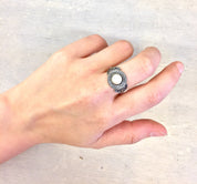 Sterling Silver Jewelry | Silver Jewelry | Silver Ring | Engagement Ring | Pearl Ring | Vintage Jewelry | Vintage Ring | Vintage Silver