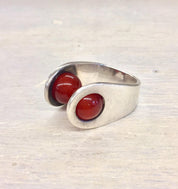 Sterling Jewelry | Sterling Silver Ring | Taxco Jewelry | Carnelian Stone | Celia Harms Jewelry | Vintage Jewelry | Vintage Ring | Ring